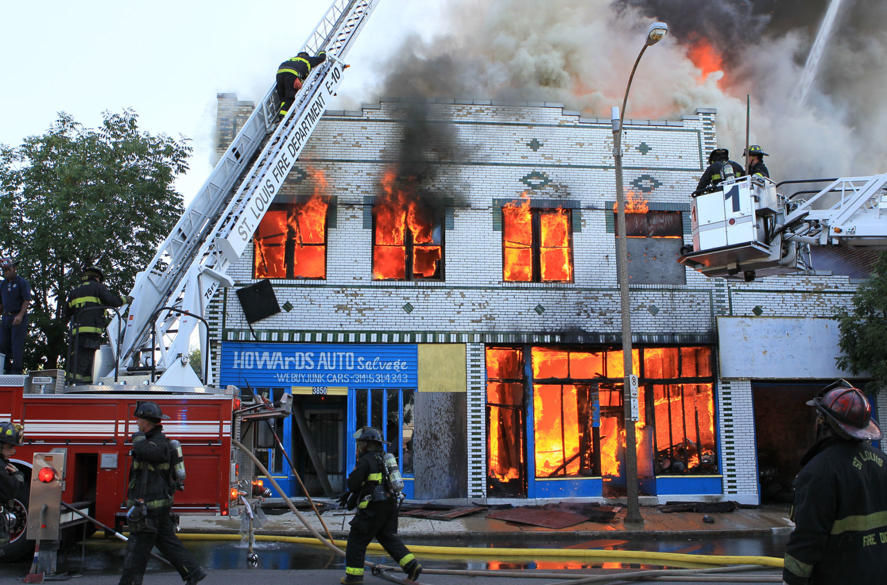 Fire destroys Auto Salvage Building in 2010